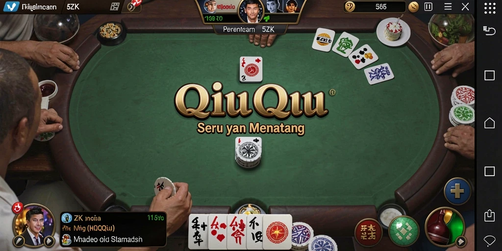 Tampilan gameplay QiuQiu yang menarik dan dinamis di 5ZK.