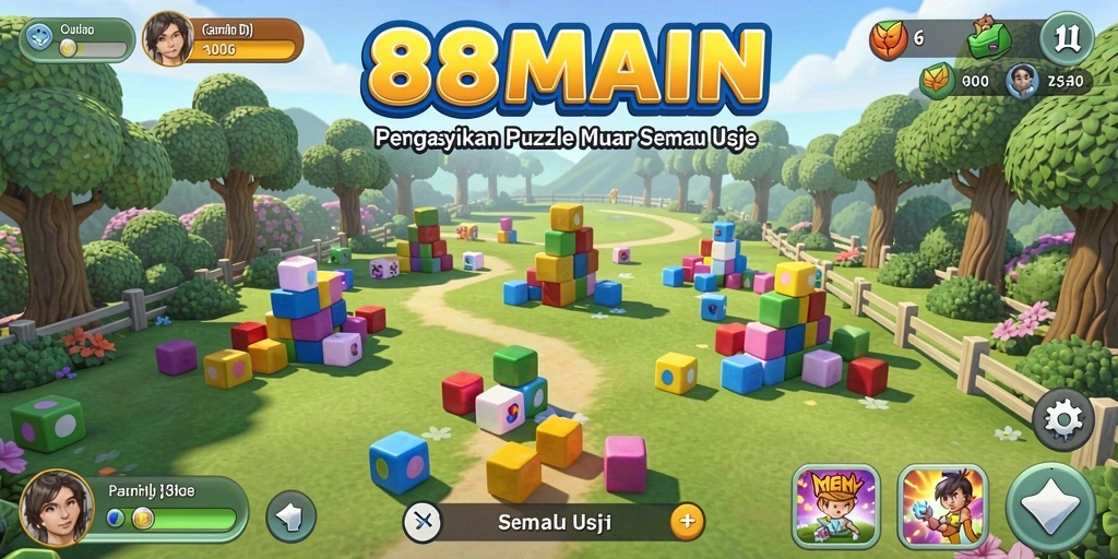 Screenshot gameplay Puzzle di 88MAIN menunjukkan tantangan yang menarik.