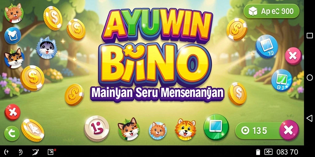 Tampilan seru AYUWIN dengan gameplay Bingo yang menarik.