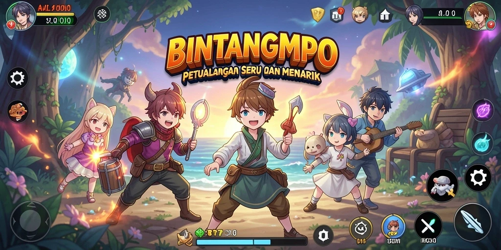 Tampilan gameplay seru di dunia anime BINTANGMPO.