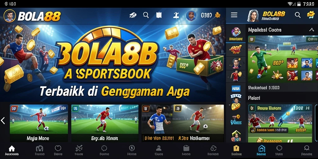Tampilan menarik dari aplikasi BOLA88 dalam aksi taruhan olahraga.