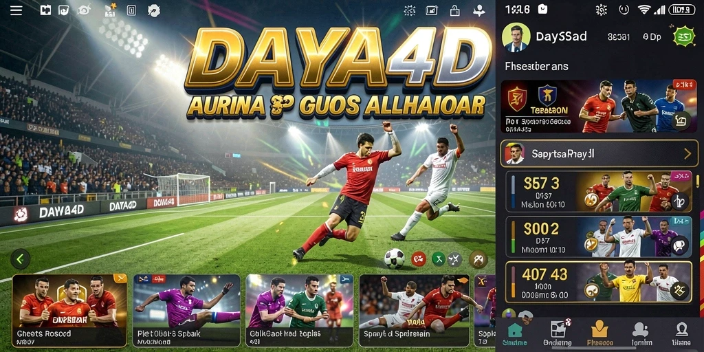 Screenshot utama DAYA4D menunjukkan antarmuka yang intuitif untuk taruhan olahraga.