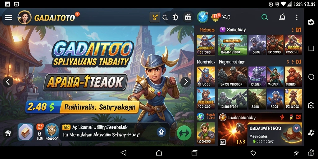 Tampilan antarmuka GADAITOTO yang mudah digunakan untuk aktivitas sehari-hari.