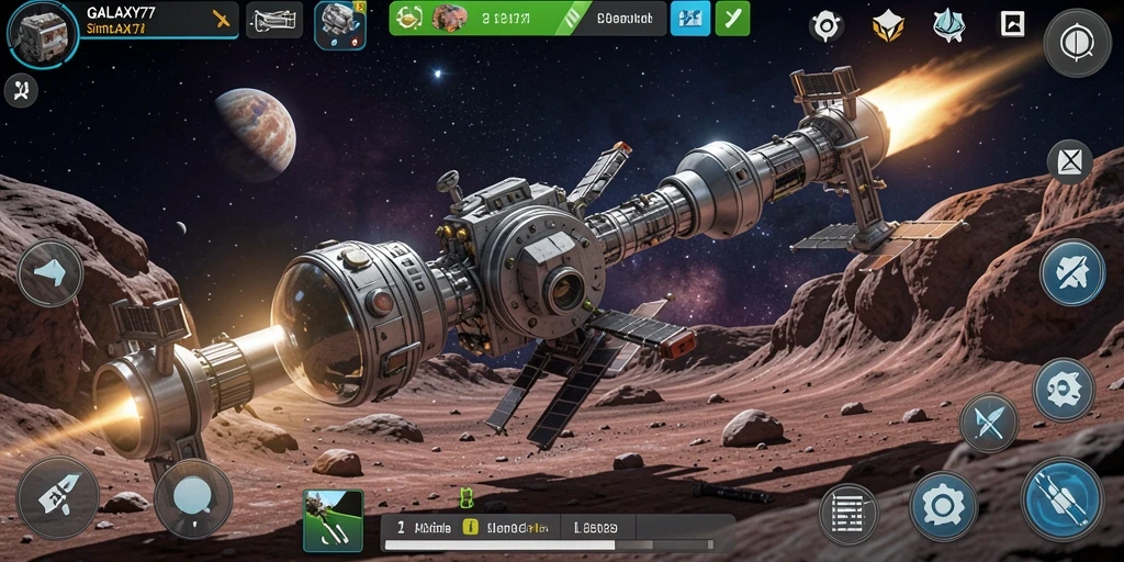 Tampilan gameplay GALAXY77 yang interaktif dan menantang.