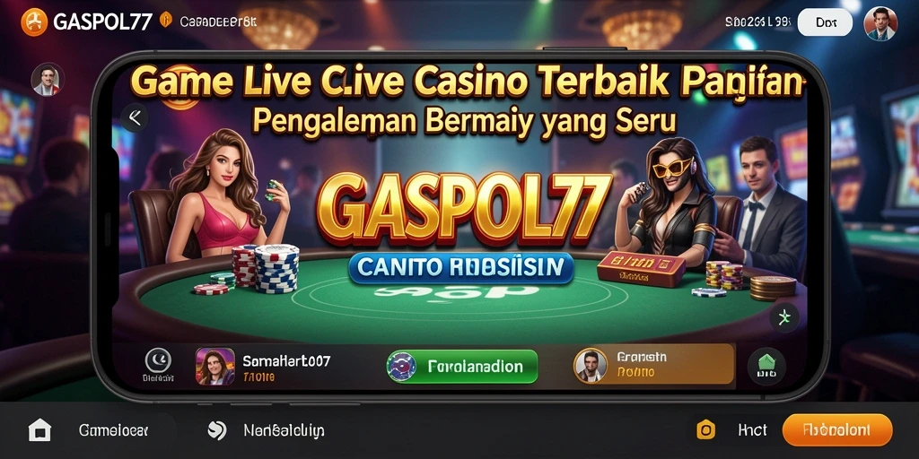 Tampilan gameplay seru di GASPOL77 dengan dealer langsung.