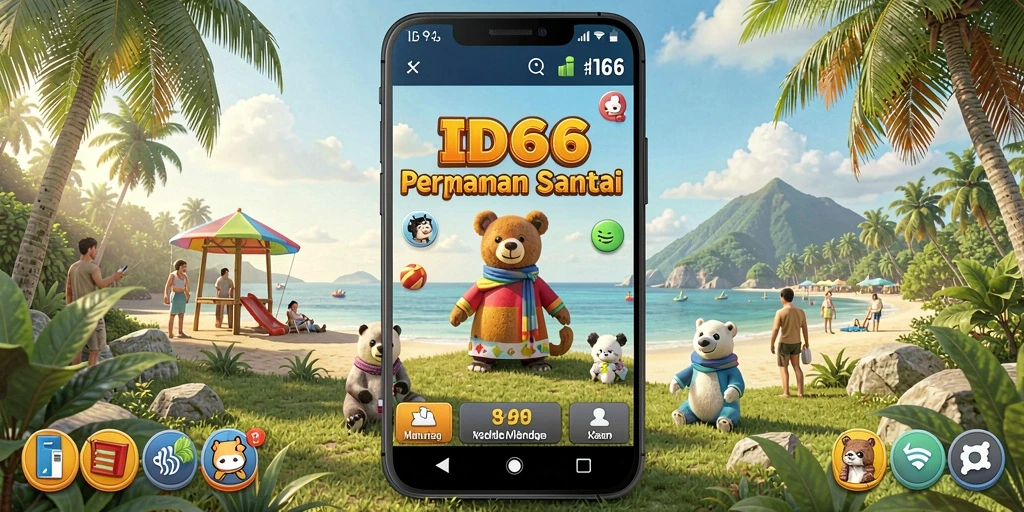 Screenshot utama ID66 menampilkan gameplay yang ceria dan menyenangkan.