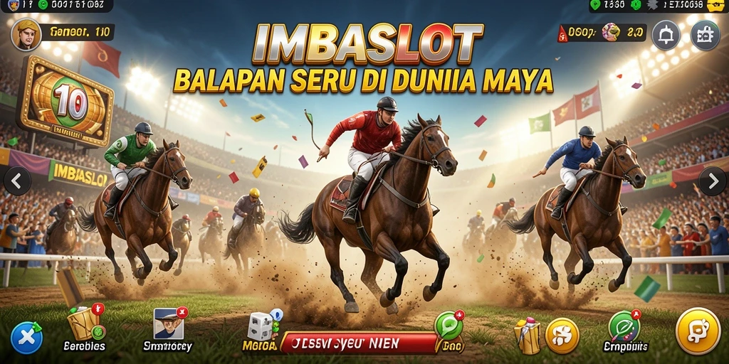 Screenshot gameplay IMBASLOT menampilkan balapan yang mendebarkan.