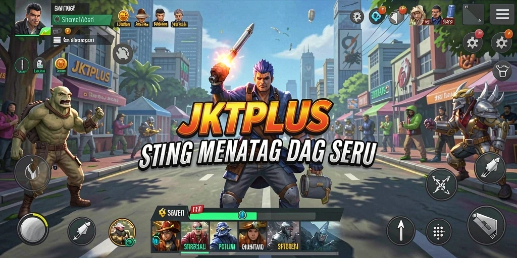 Tangkapan layar menampilkan gameplay strategi yang menegangkan dari JKTPLUS.