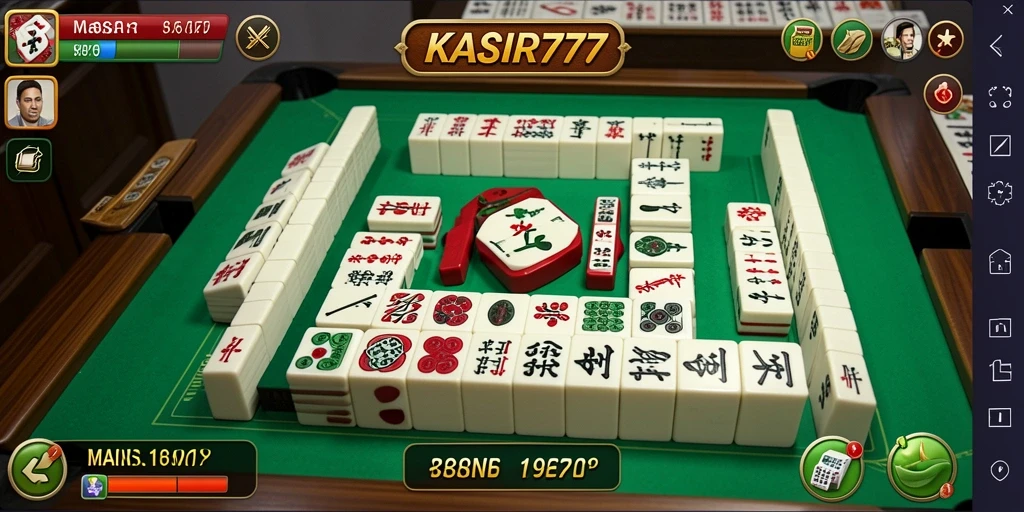 Tampilan gameplay KASIR777 yang memukau dengan atmosfer Mahjong yang menarik.