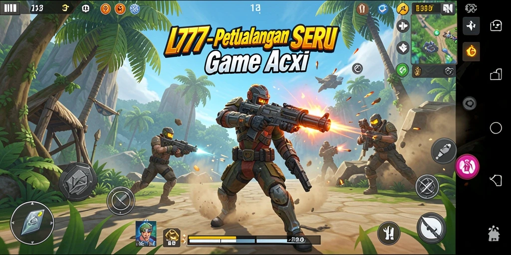 Menampilkan aksi intens dalam gameplay L777 yang mendebarkan.