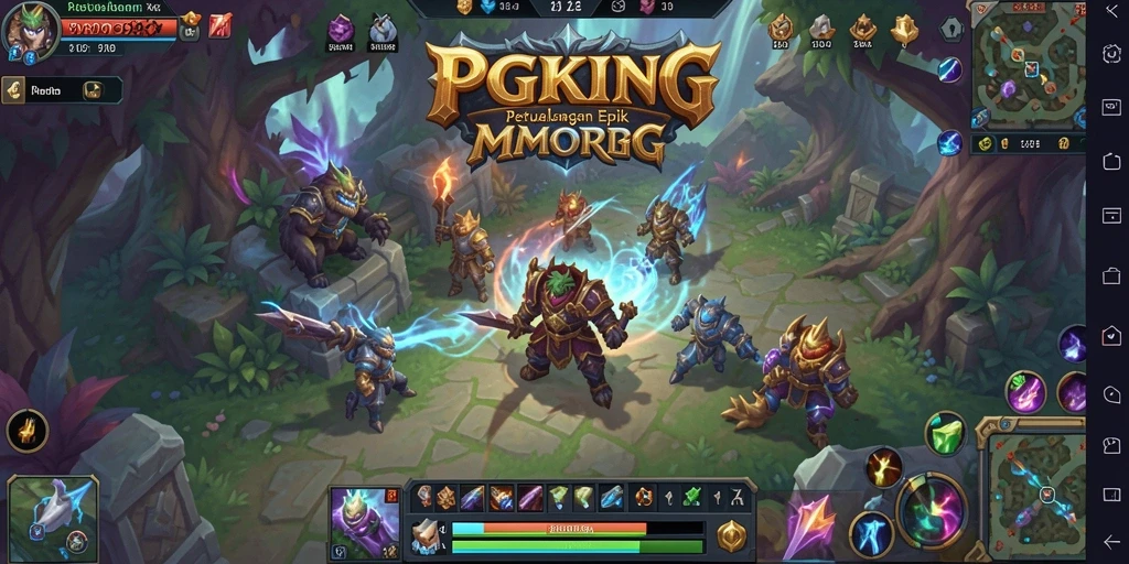 Tangkapan layar PGKING menunjukkan aksi mendebarkan dalam petualangan MMORPG.