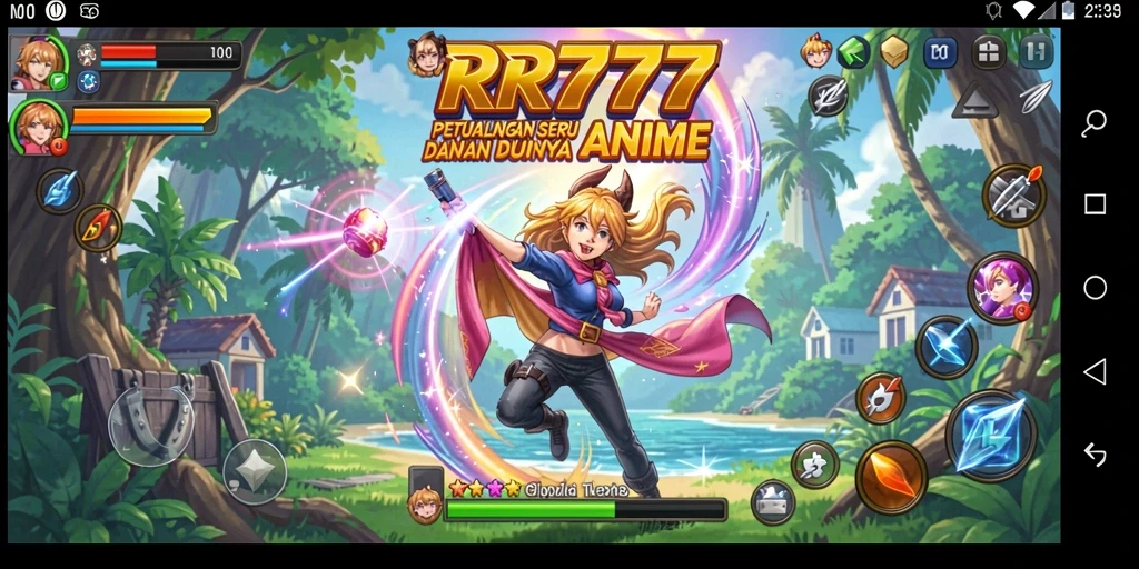 Gameplay mendebarkan di dunia anime yang penuh warna.