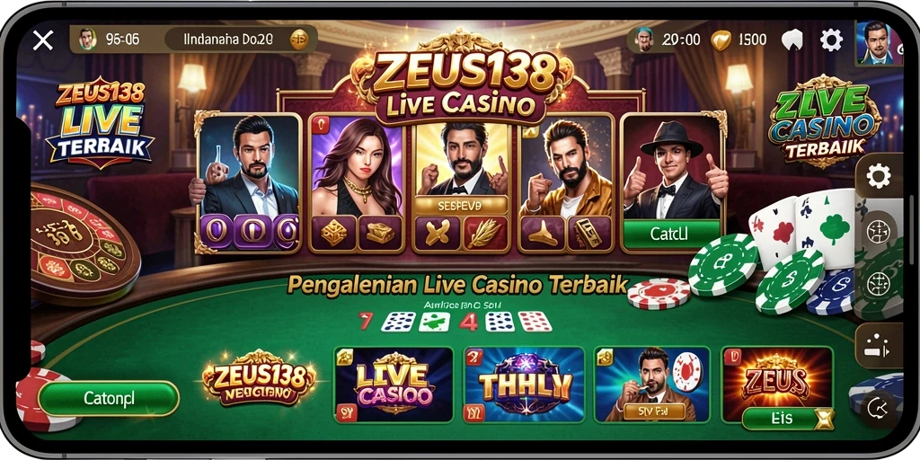 Tampilan gameplay seru di ZEUS138 dengan dealer langsung.